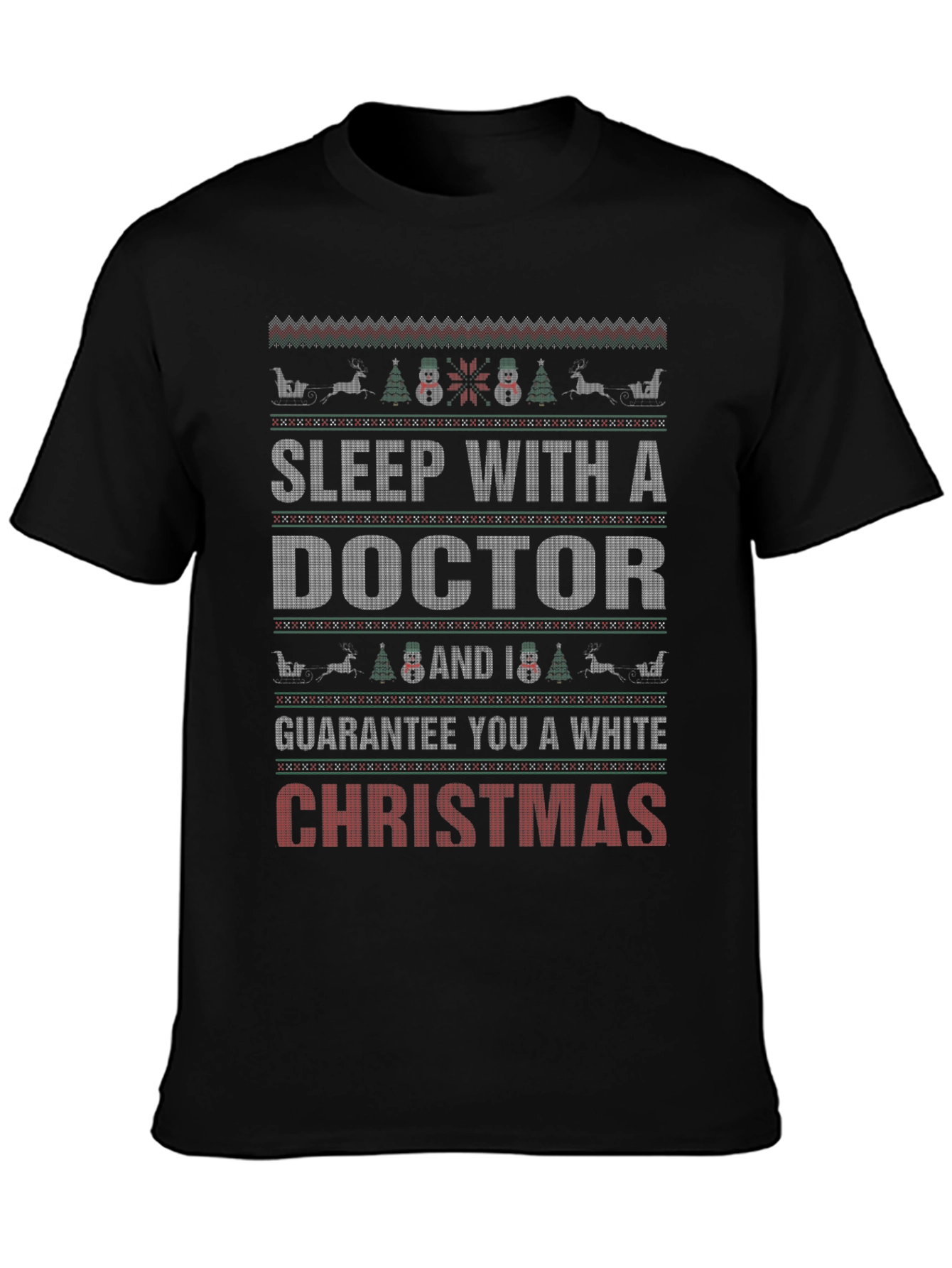 Sleep with a Doctor Christmas Holiday Graphic T-Shirt