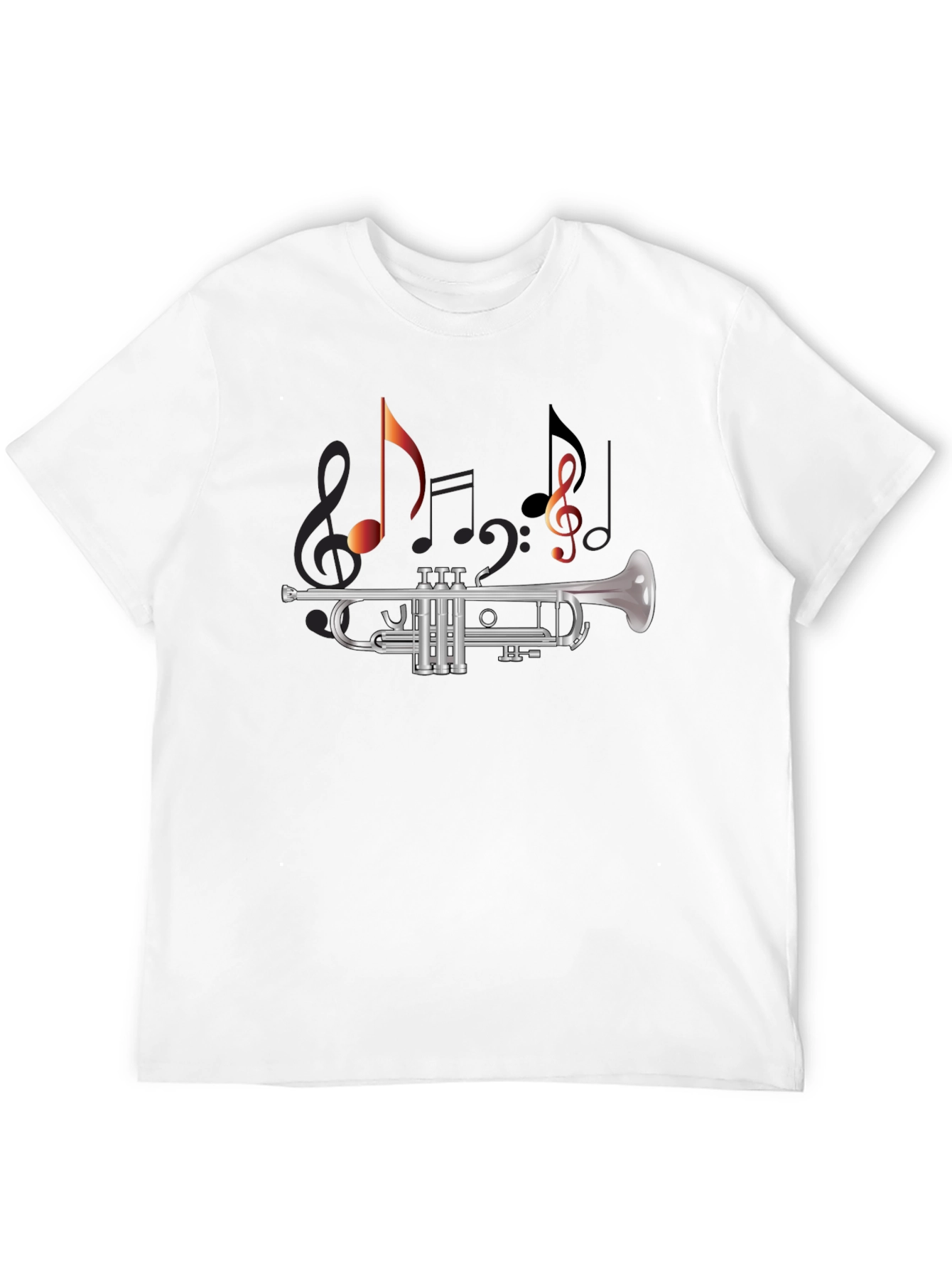 Musical Trumpet T-Shirt - Black Cotton Tee