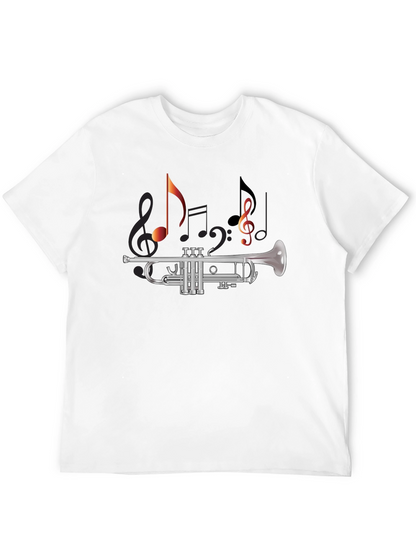 Musical Trumpet T-Shirt - Black Cotton Tee