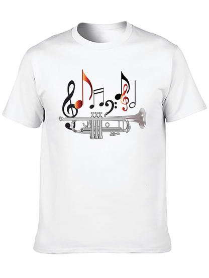 Musical Trumpet T-Shirt - Black Cotton Tee