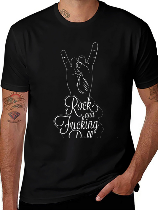 Rock and Fucking Roll Black T-Shirt