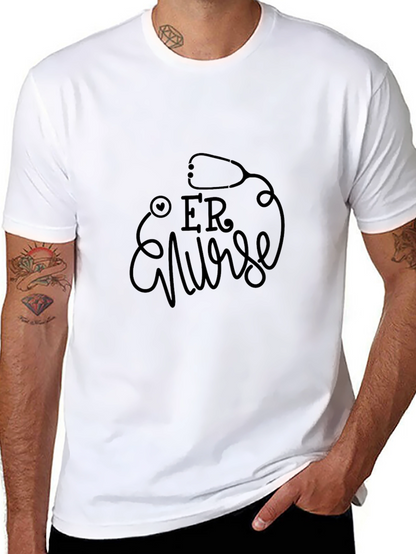 ER Nurse Black Graphic Tee - Medical Apparel