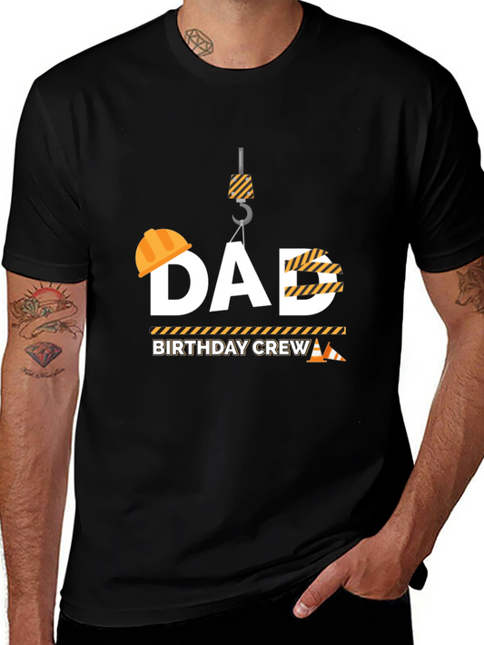 Dad Birthday Crew Construction T-Shirt