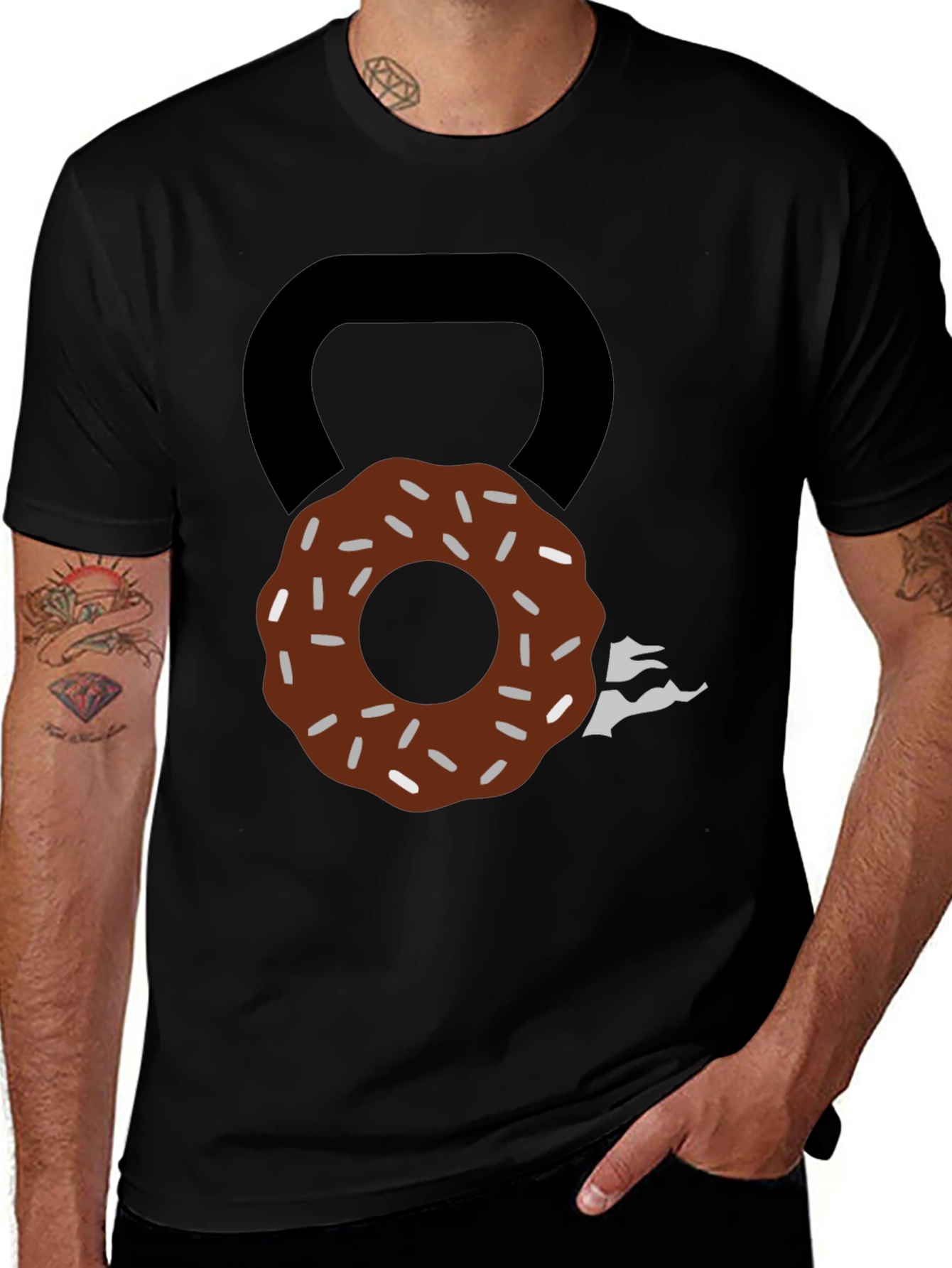 Donut Kettlebell T-Shirt: Sweet Fitness Style