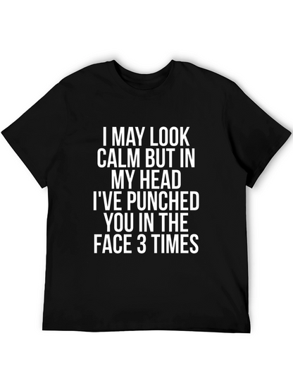 Funny Graphic Tee - Calm But Punched You