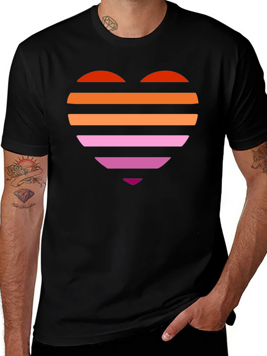 Pride Heart Tee - Lesbian Flag Shirt