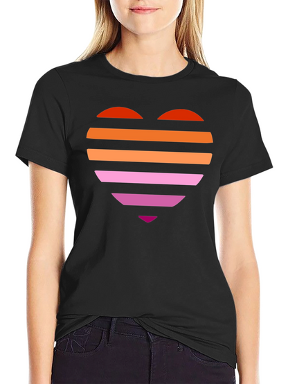 Pride Heart Tee - Lesbian Flag Shirt