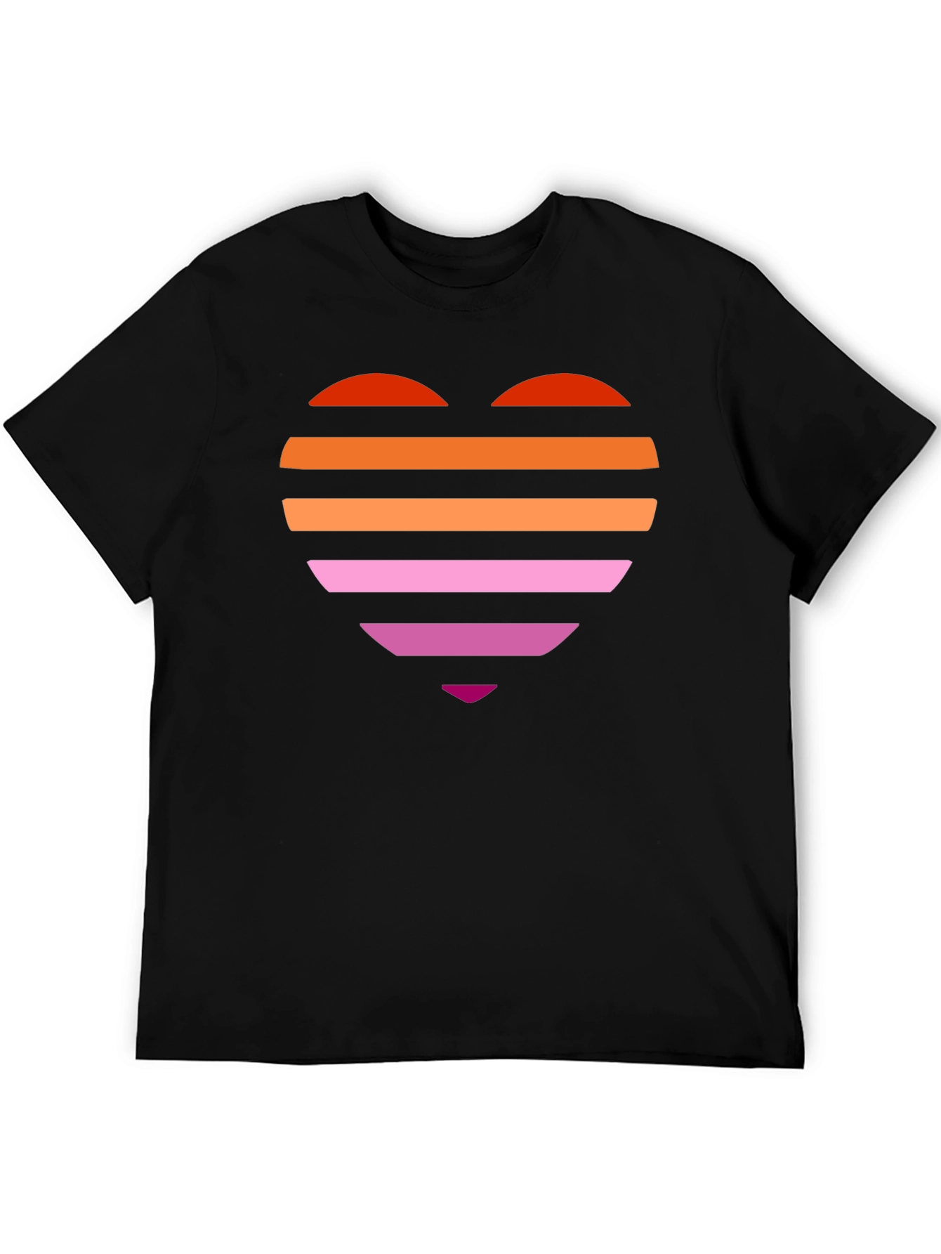Pride Heart Tee - Lesbian Flag Shirt