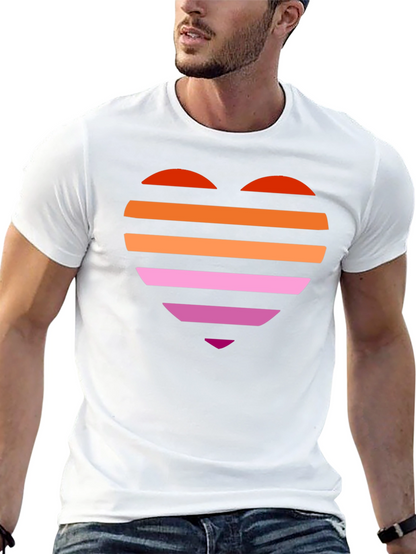 Pride Heart Tee - Lesbian Flag Shirt