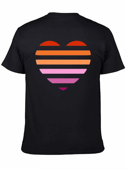 Pride Heart Tee - Lesbian Flag Shirt