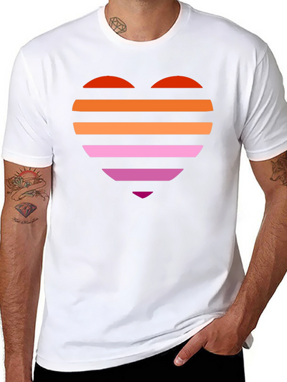 Pride Heart Tee - Lesbian Flag Shirt