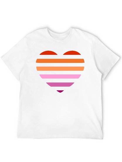 Pride Heart Tee - Lesbian Flag Shirt