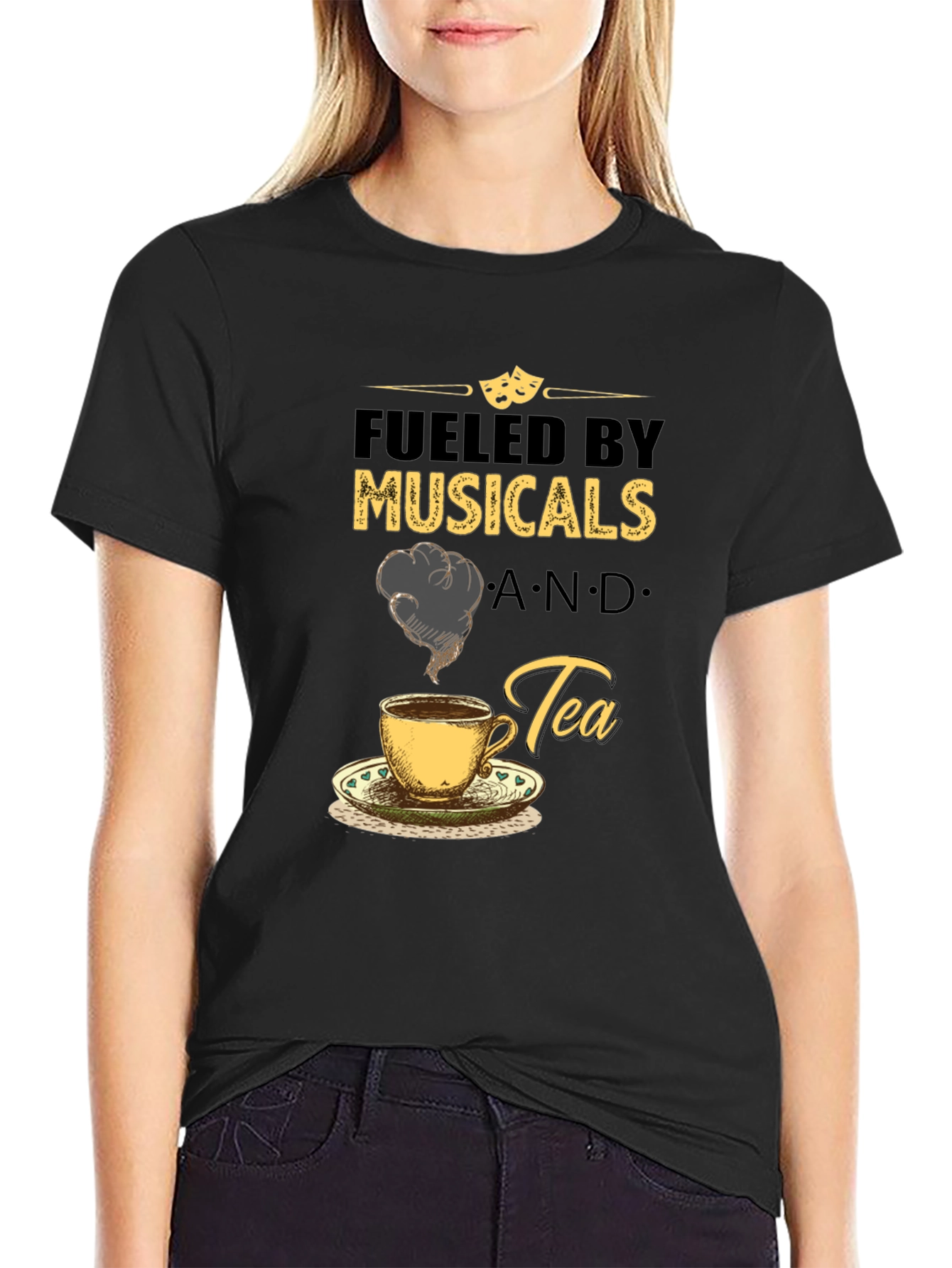 Fueled by Musicals and Tea Graphic T-Shirt