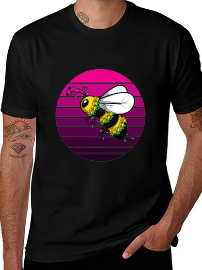 Bee Floral T-Shirt - Unique Graphic Tee