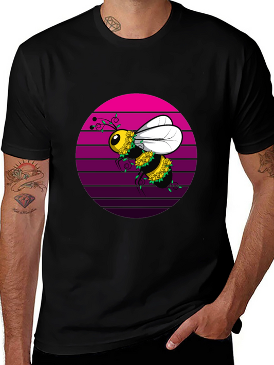 Bee Floral T-Shirt - Unique Graphic Tee