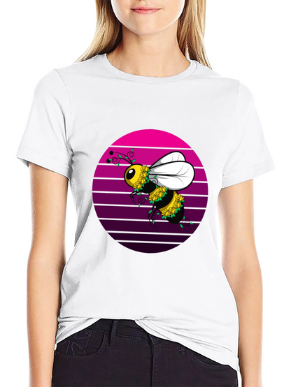Bee Floral T-Shirt - Unique Graphic Tee