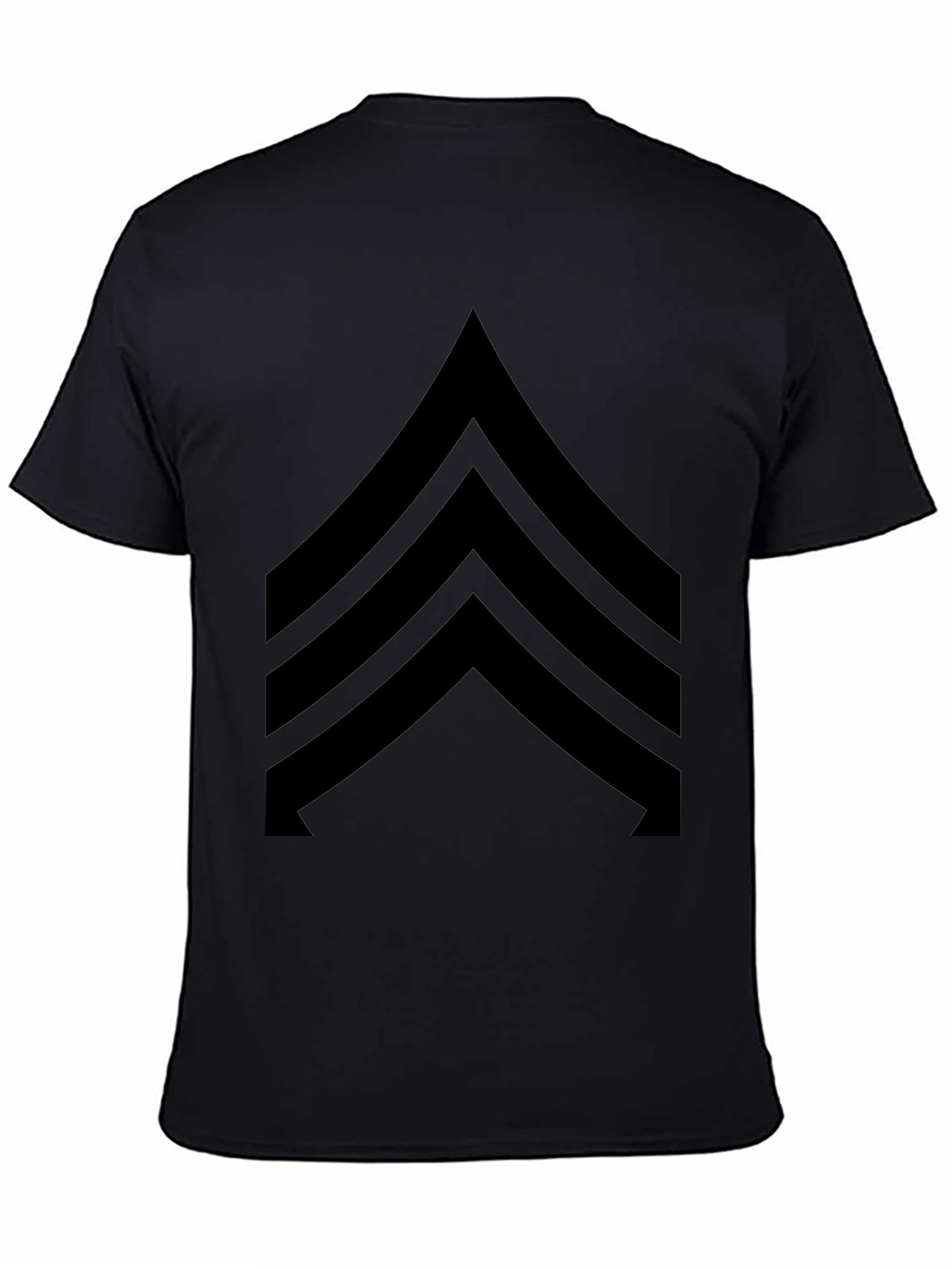 Black Chevron Graphic Tee - Casual Style