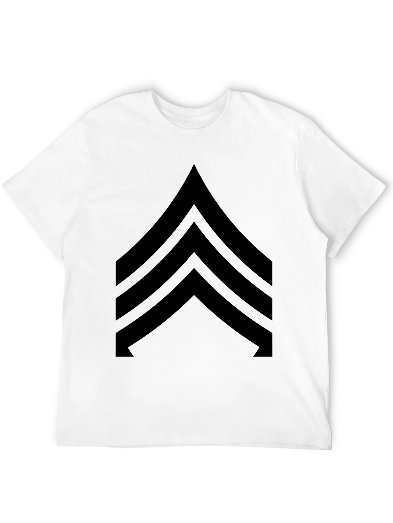 Black Chevron Graphic Tee - Casual Style