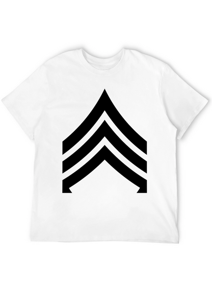 Black Chevron Graphic Tee - Casual Style