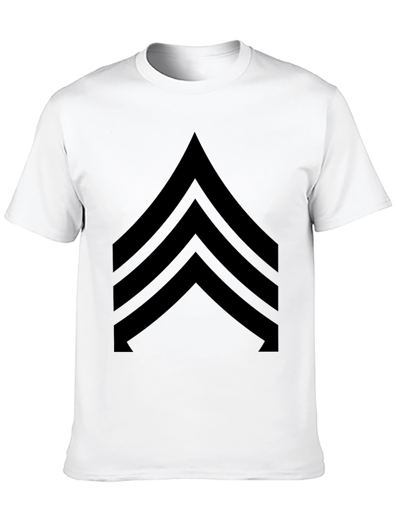 Black Chevron Graphic Tee - Casual Style