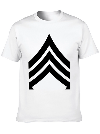 Black Chevron Graphic Tee - Casual Style