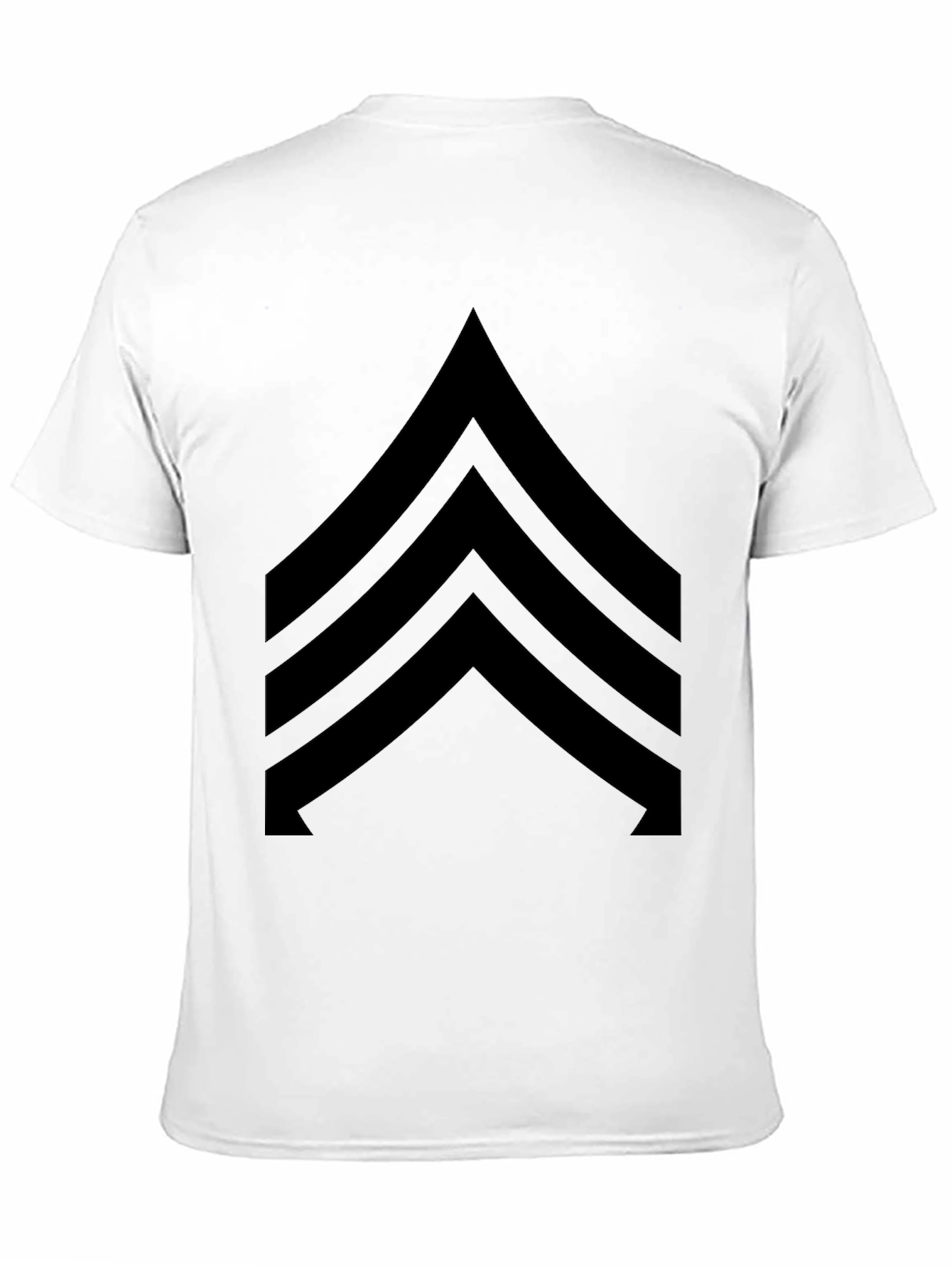 Black Chevron Graphic Tee - Casual Style