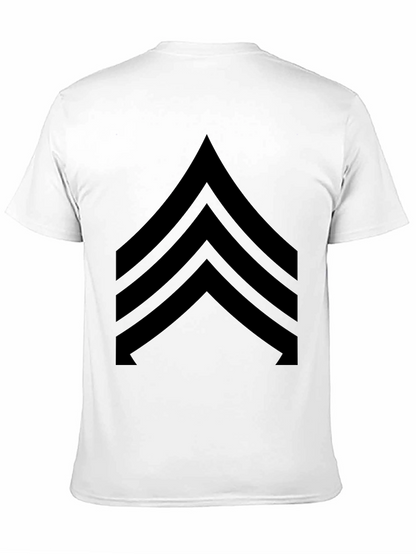 Black Chevron Graphic Tee - Casual Style