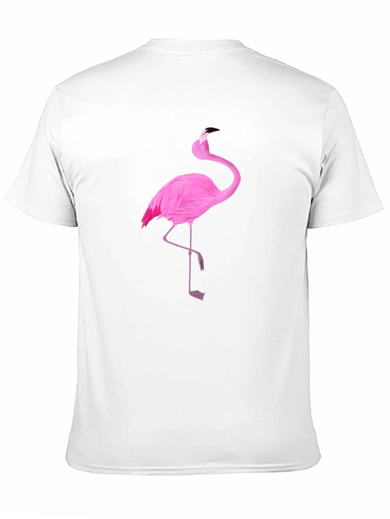 Pink Flamingo Graphic Black T-Shirt
