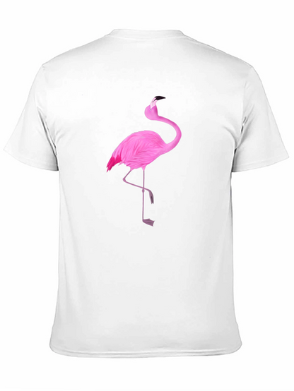 Pink Flamingo Graphic Black T-Shirt