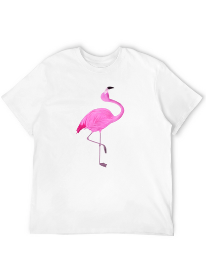Pink Flamingo Graphic Black T-Shirt
