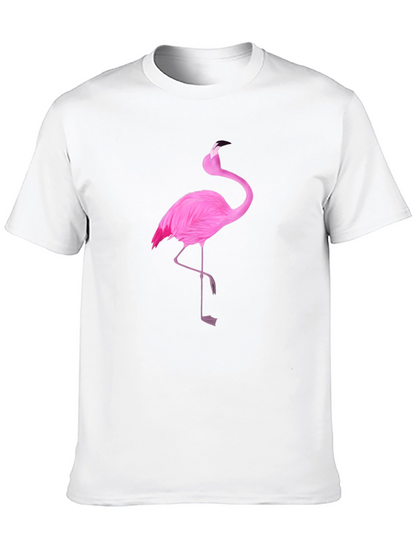 Pink Flamingo Graphic Black T-Shirt