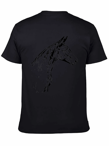 Horse Head Graphic Tee - Mens Black T-Shirt