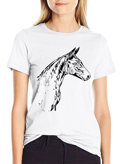 Horse Head Graphic Tee - Mens Black T-Shirt