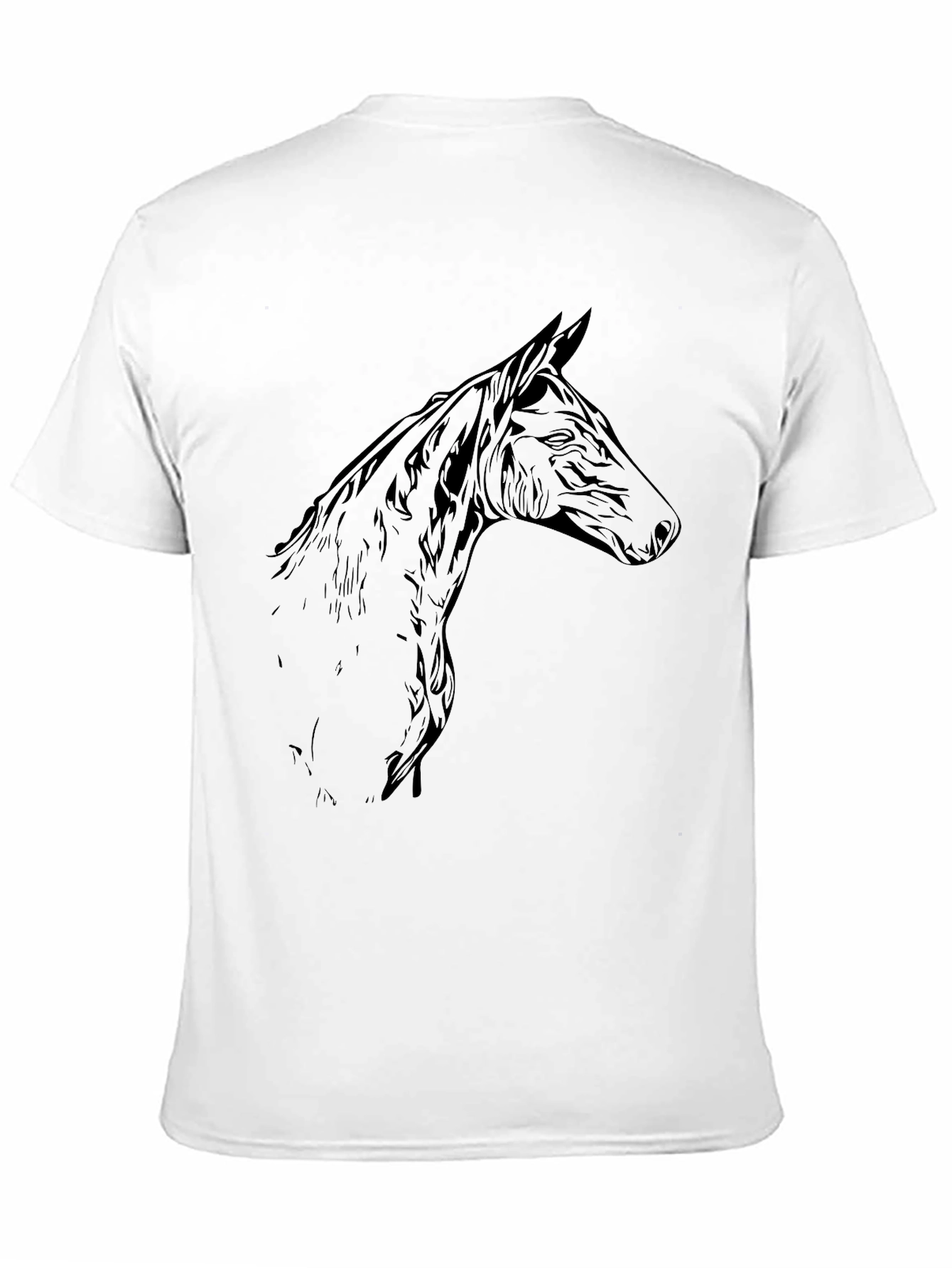 Horse Head Graphic Tee - Mens Black T-Shirt