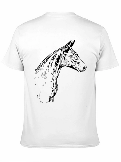 Horse Head Graphic Tee - Mens Black T-Shirt