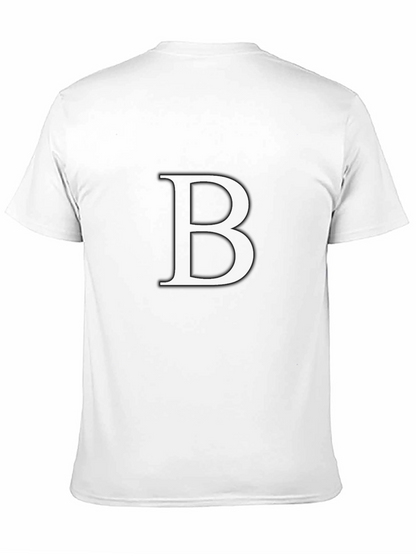 Black Letter B T-Shirt - Stylish Initial Tee