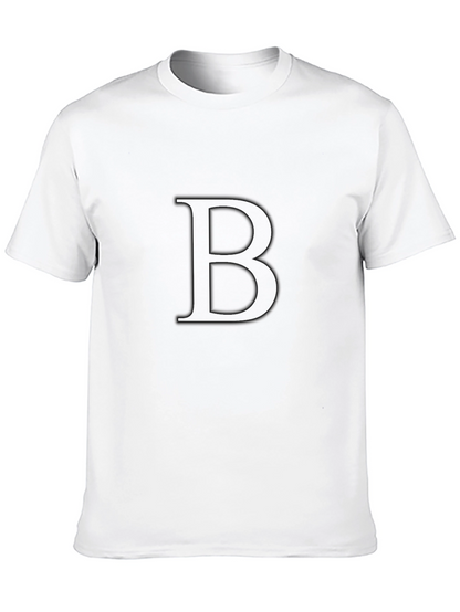 Black Letter B T-Shirt - Stylish Initial Tee