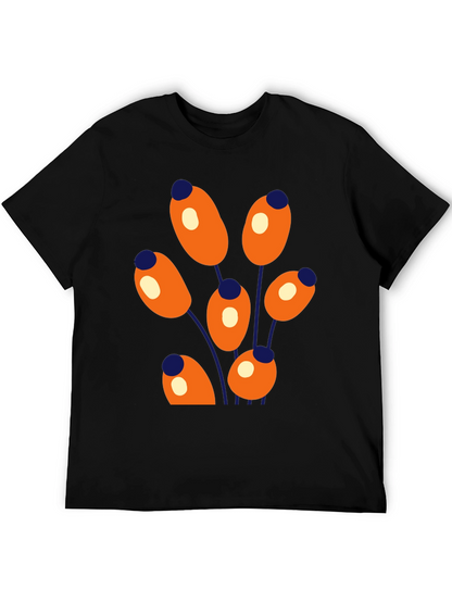 Abstract Floral Graphic Print Crew Neck T-Shirt