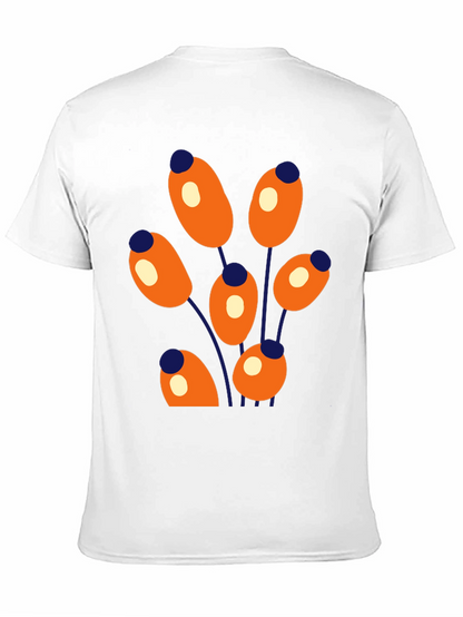 Abstract Floral Graphic Print Crew Neck T-Shirt