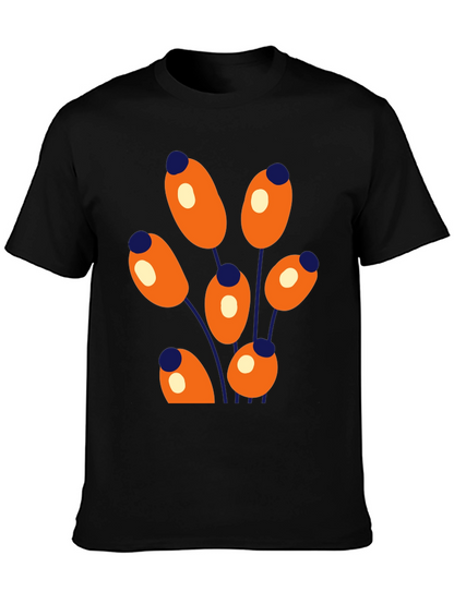 Abstract Floral Graphic Print Crew Neck T-Shirt