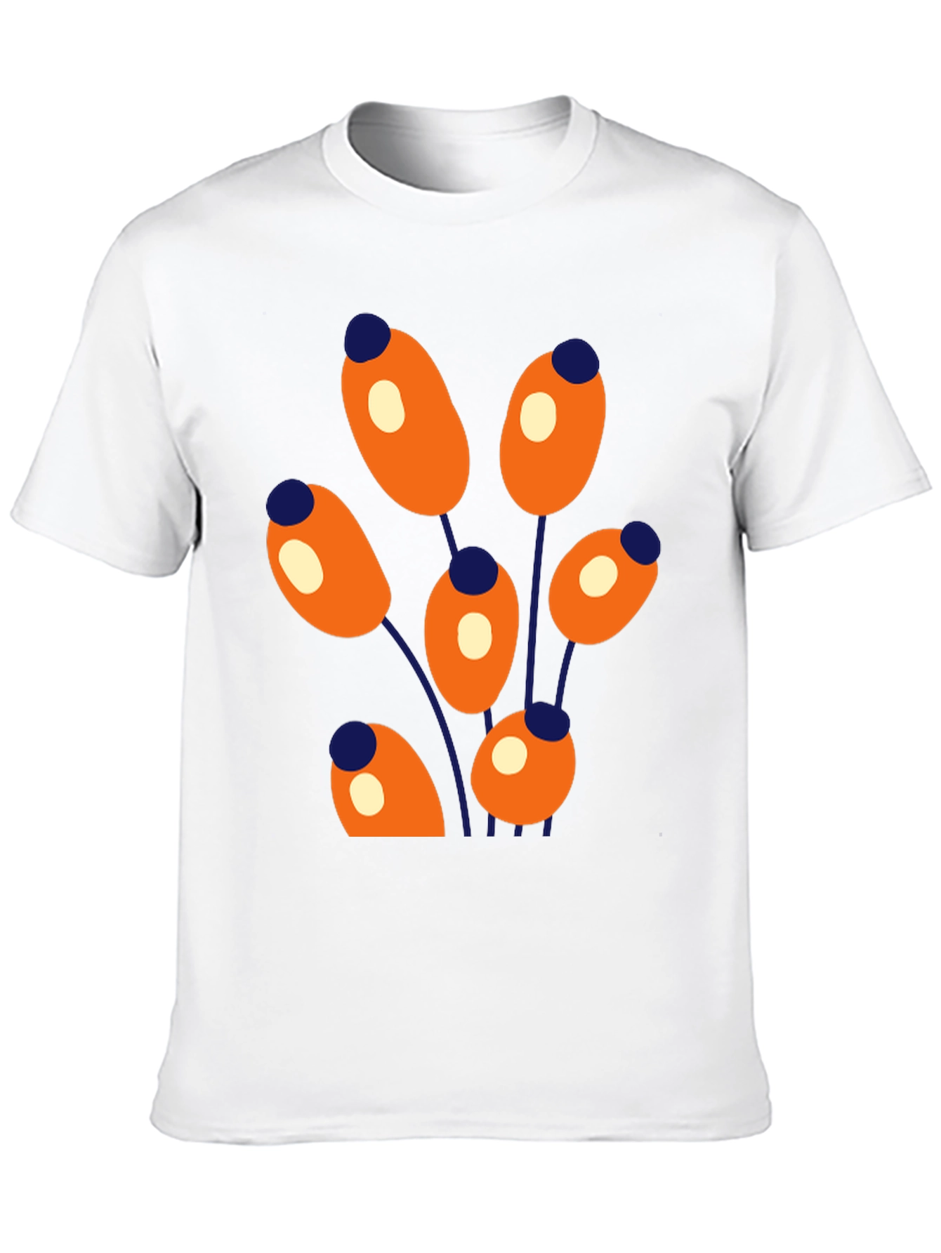Abstract Floral Graphic Print Crew Neck T-Shirt