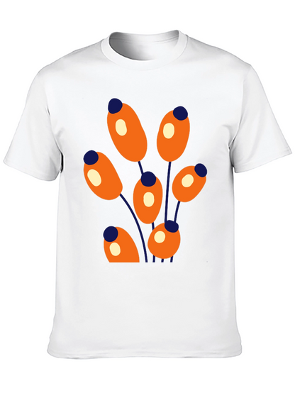 Abstract Floral Graphic Print Crew Neck T-Shirt