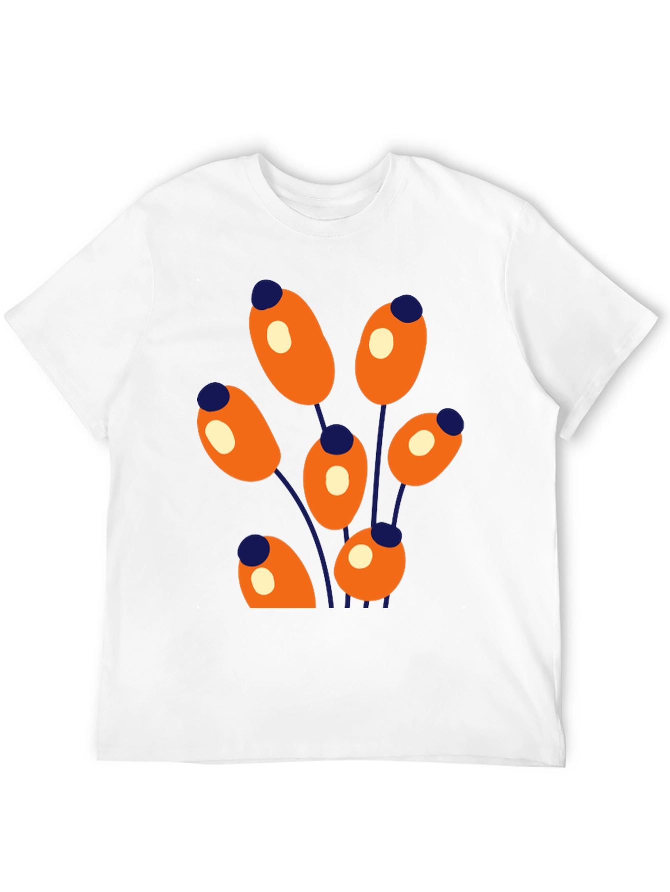 Abstract Floral Graphic Print Crew Neck T-Shirt