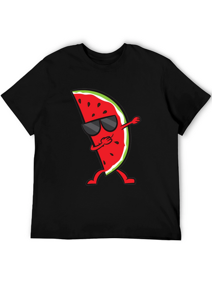 Dabbing Watermelon Graphic Tee - Summer Fun Shirt
