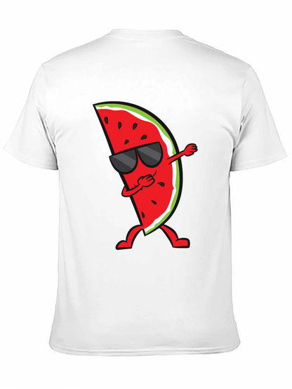 Dabbing Watermelon Graphic Tee - Summer Fun Shirt