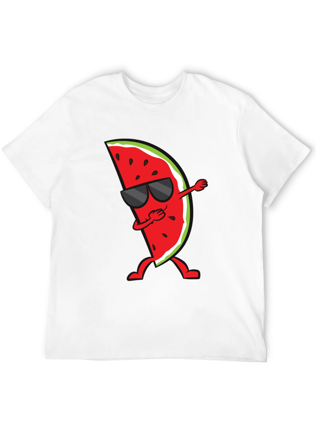 Dabbing Watermelon Graphic Tee - Summer Fun Shirt