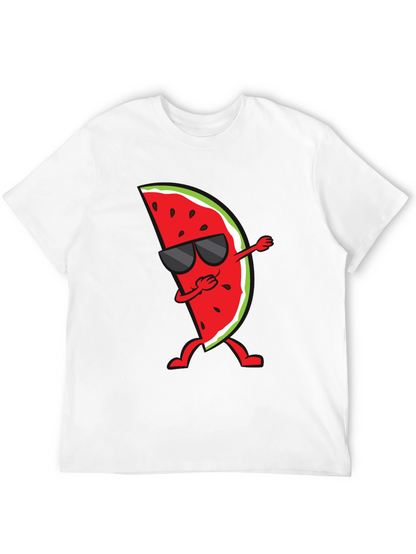 Dabbing Watermelon Graphic Tee - Summer Fun Shirt