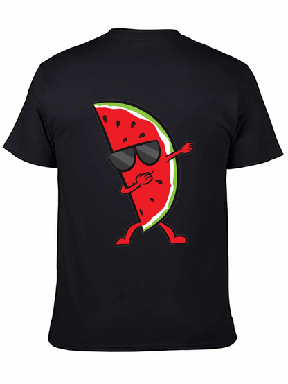 Dabbing Watermelon Graphic Tee - Summer Fun Shirt