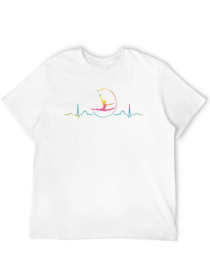 Gymnast Heartbeat T-Shirt - Rhythmic Gymnastics Tee