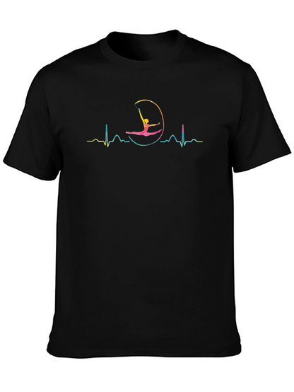 Gymnast Heartbeat T-Shirt - Rhythmic Gymnastics Tee